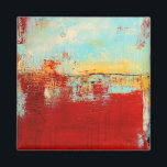 Red Alaskan Abstract Magnet<br><div class="desc">Red Alaskan by Erin Ashley. Features an abstract design with primarily red for the color.| 140546GG</div>