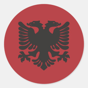 Red Albanian Eagle Sticker