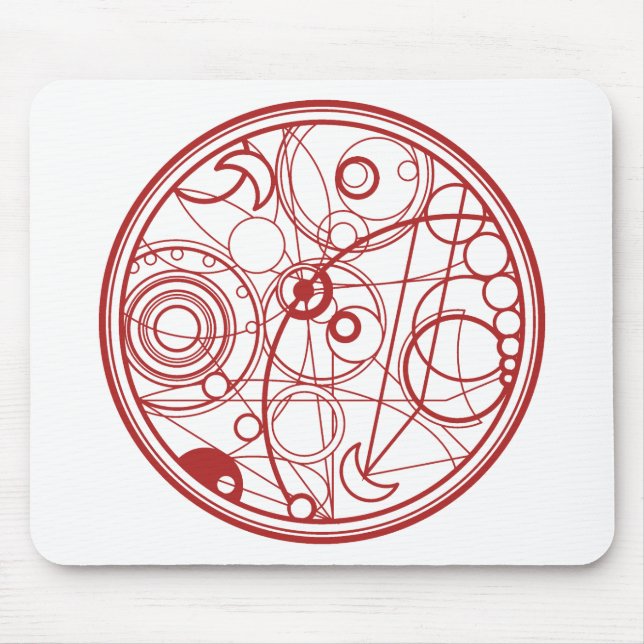 Red Alien Design Mouse Mat (Front)