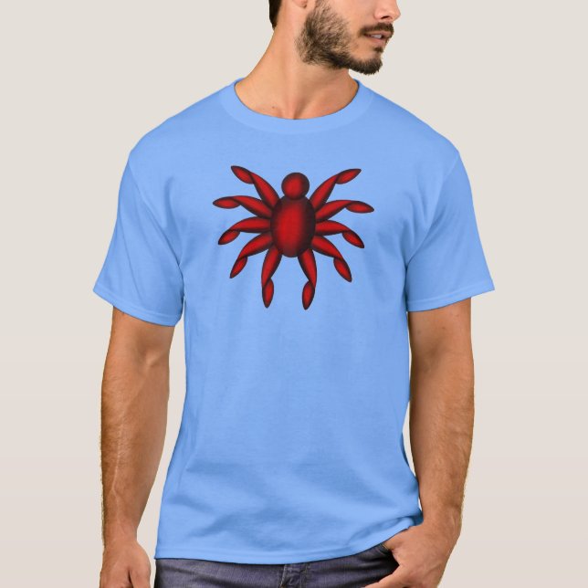 Red Alien Spider Abstract Creature  T-Shirt (Front)