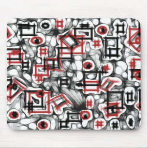 Red All Over Mouse Mat