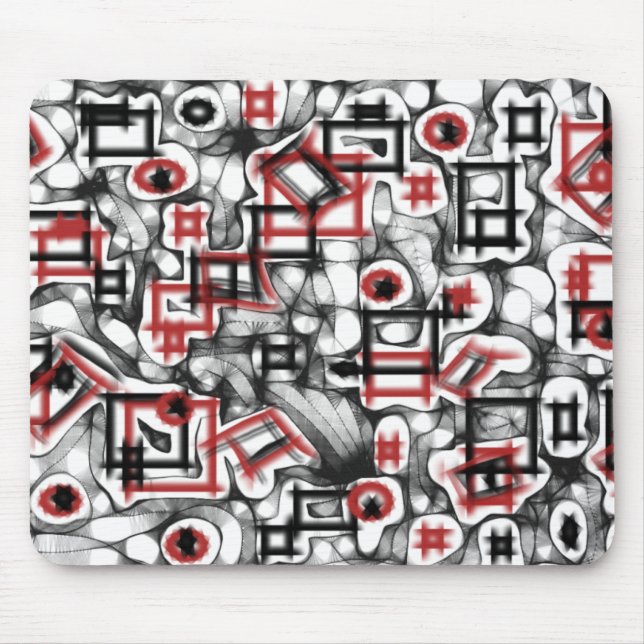 Red All Over Mouse Mat (Front)