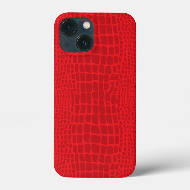 red alligator print crocodile skin Case-Mate iPhone case (Back)