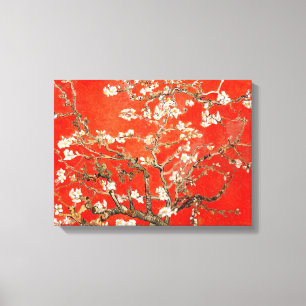 Red Almond Blossoms Vincent Van Gogh Canvas Print