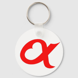 Red Alpheart Key Ring