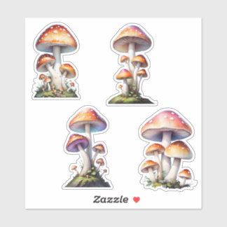 Red Amanita Mushroom Sticker Pack