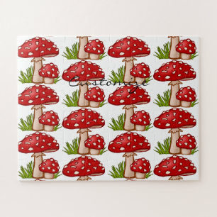 Red Amanita Mushrooms Thunder_Cove Jigsaw Puzzle