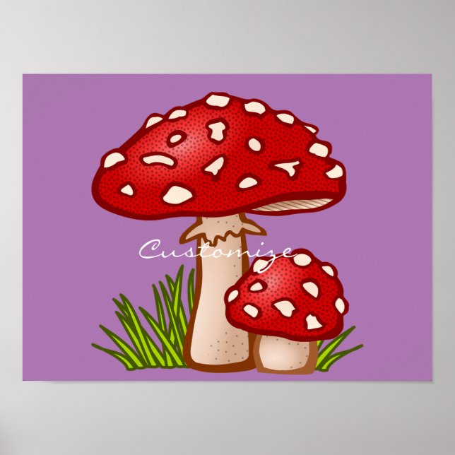 Red Amanita Mushrooms Thunder_Cove Poster (Front)