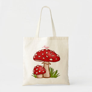 Red Amanita Mushrooms Thunder_Cove Tote Bag