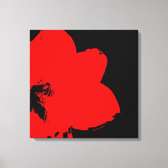Red Amaryllis Canvas Print (Front)