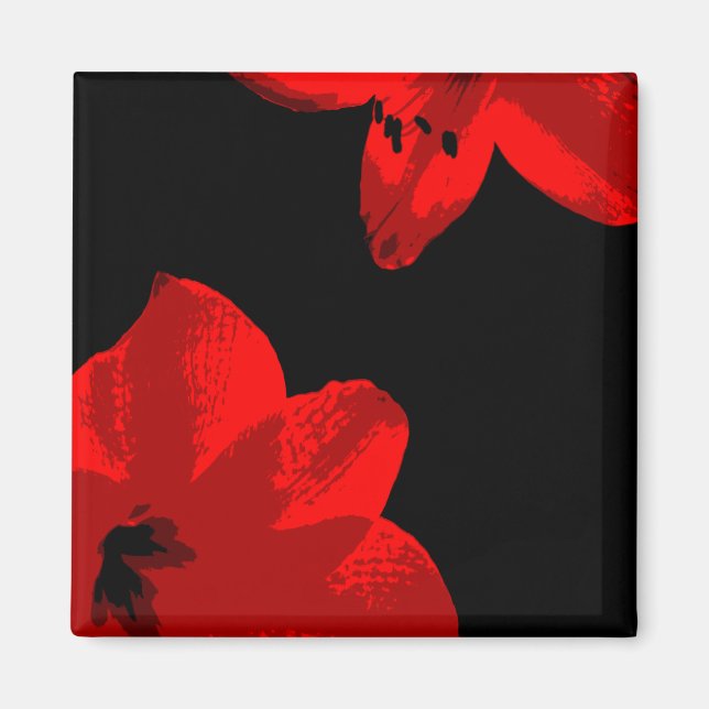 red amaryllis duo magnet (Front)