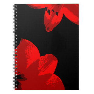 red amaryllis duo notebook