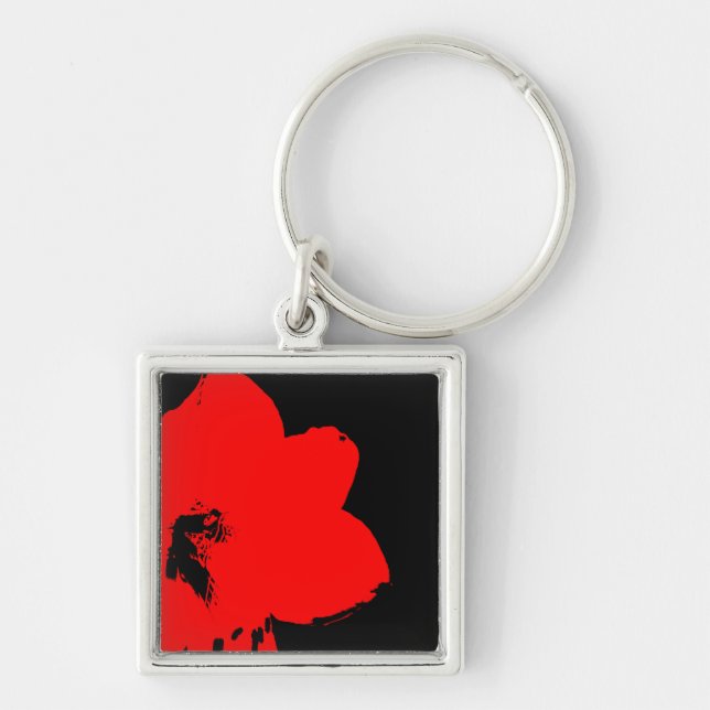 red amaryllis key ring (Front)