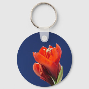 Red Amaryllis Keychain 