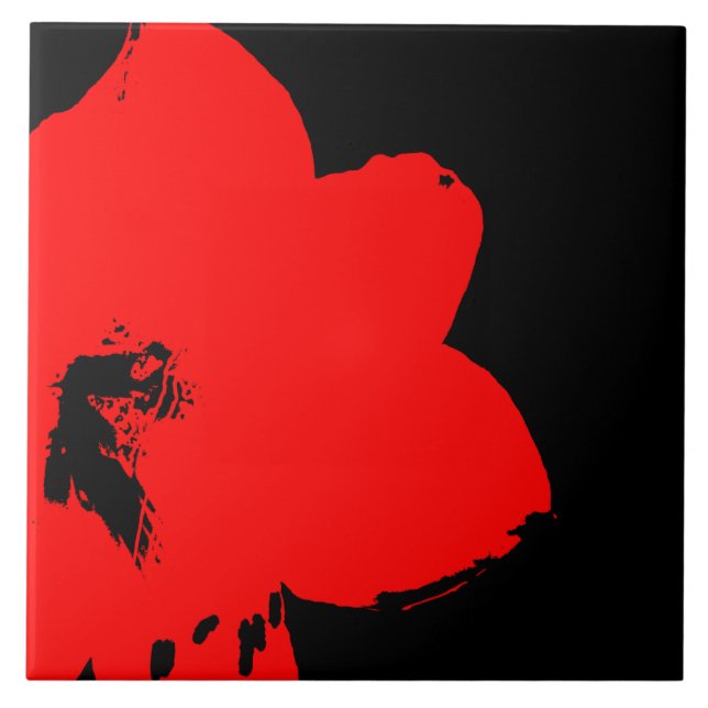 red amaryllis tile (Front)