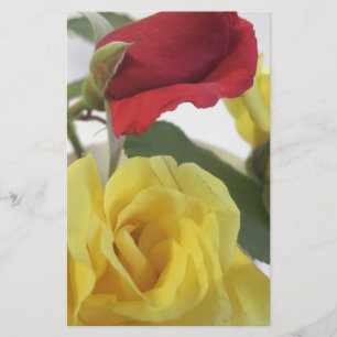 Red amd Yellow Roses Stationery