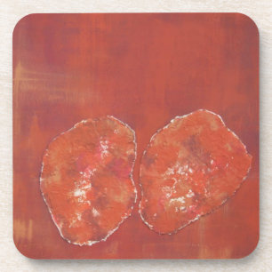 Red Ameoba Cork Coaster