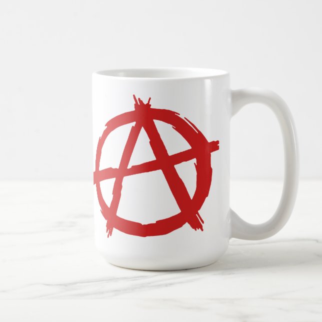 Red Anarchist A Symbol Anarchy Logo Coffee Mug (Right)