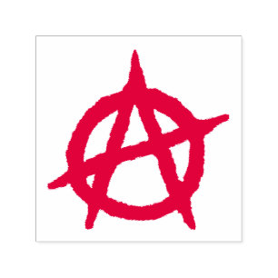 Red Anarchy Anarchist Symbol Self-inking Stamp
