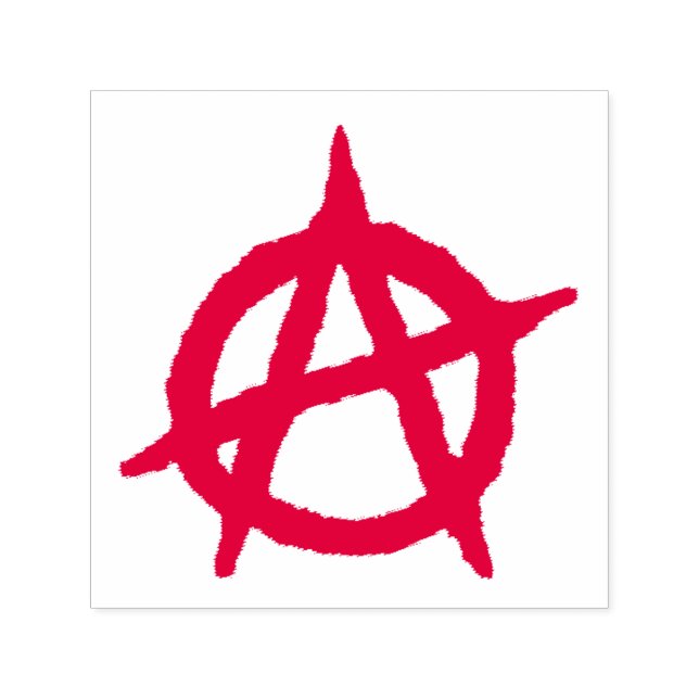 Red Anarchy Anarchist Symbol Self-inking Stamp (Design)