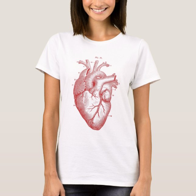 Red Anatomical Heart T-Shirt (Front)