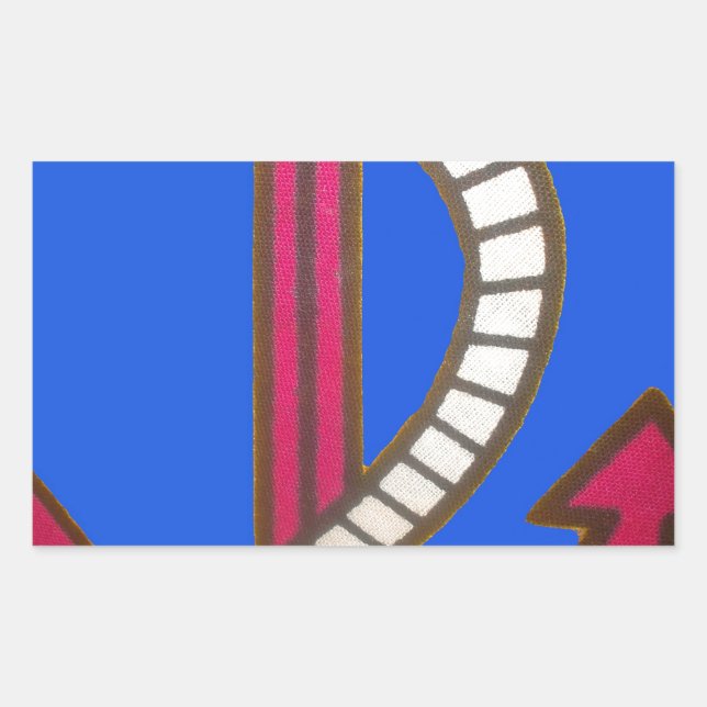 Red Anchor Art Print Rectangular Sticker (Front)