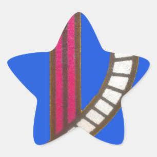 Red Anchor Art Print Star Sticker