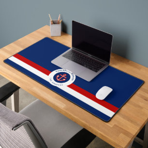 Red Anchor Boat Yacht Nautical Specialist Desk Mat