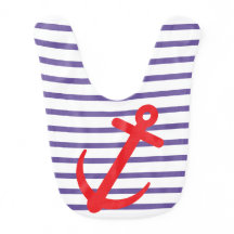 Red Anchor Custom Baby Bib