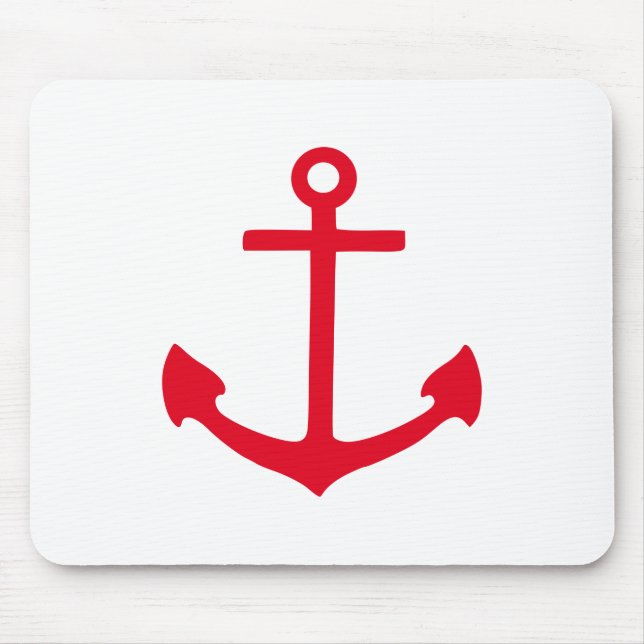 Red Anchor Mouse Mat (Front)