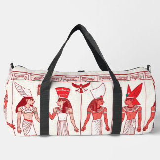 Red Ancient Print Duffel Bag