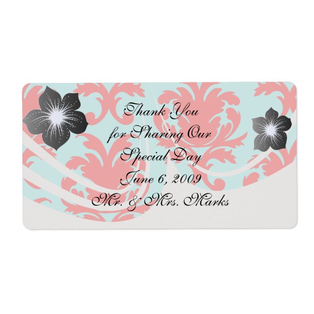 red and aqua lovely formal damask (Front)