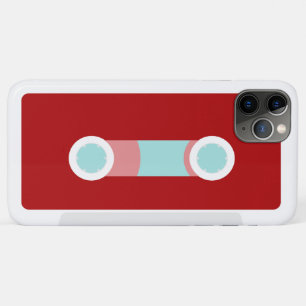 Red and Aqua Retro Cassette Tape iPhone 11 Pro Max Case