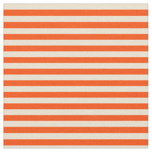 Red and Beige Coloured Striped/Lined Pattern Fabric