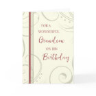 Red and Beige Grandson Birthday