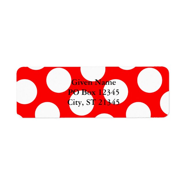 Red and Big White Polka Dot (Front)