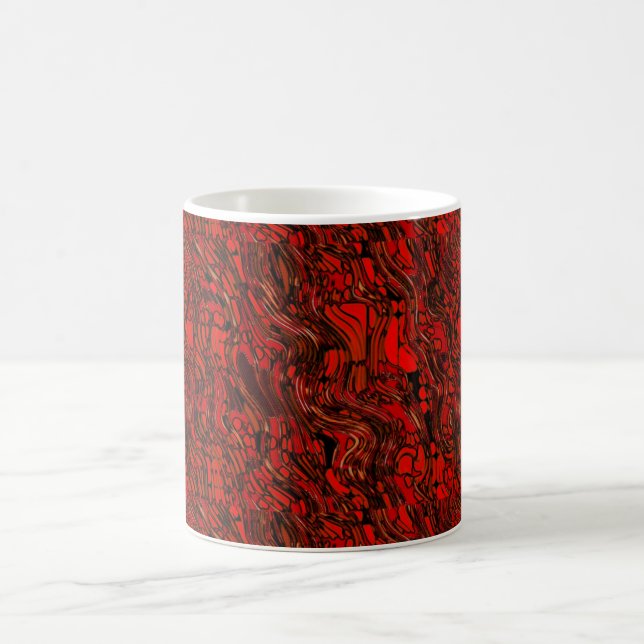 Red And Black Abstract Coffee Mug (Center)