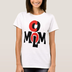 Red and black abstract mum logo design with modern T-Shirt