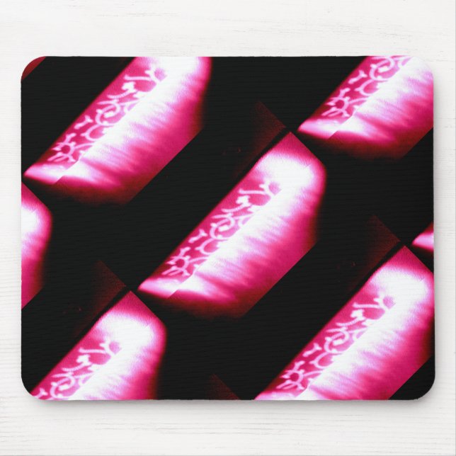 red and black abstract shadow design mousepad (Front)