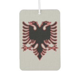 Red and black Albanian coat of arms Car Magnet Air Freshener
