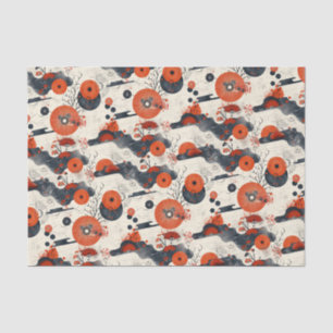 Red and Black Asian Tissue Paper