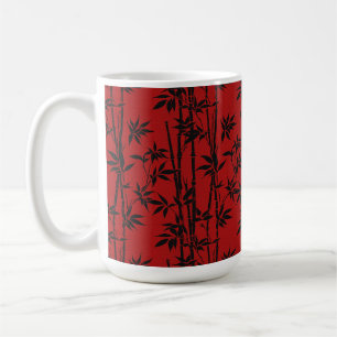 Red and Black Bamboo Coffee Mug