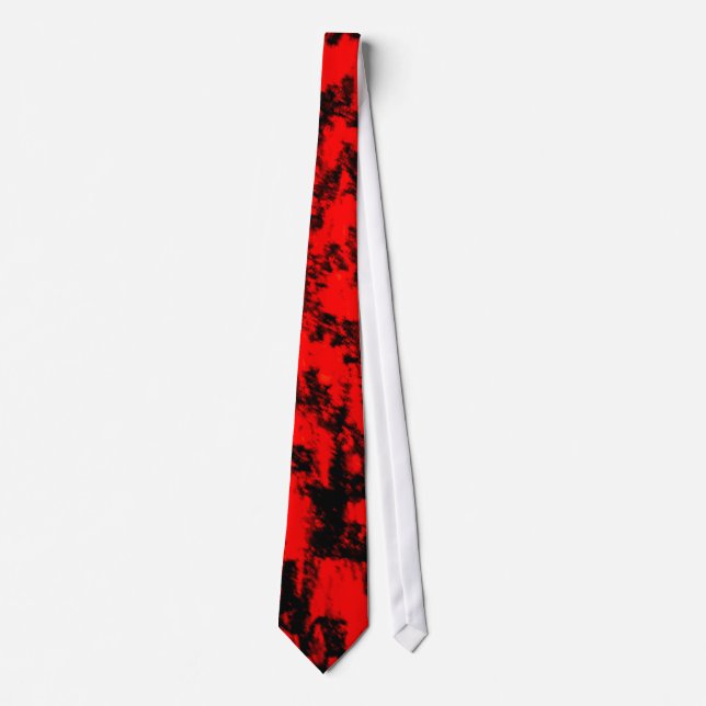 red and black batik tie (Front)