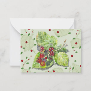 red and black blackberries advice card