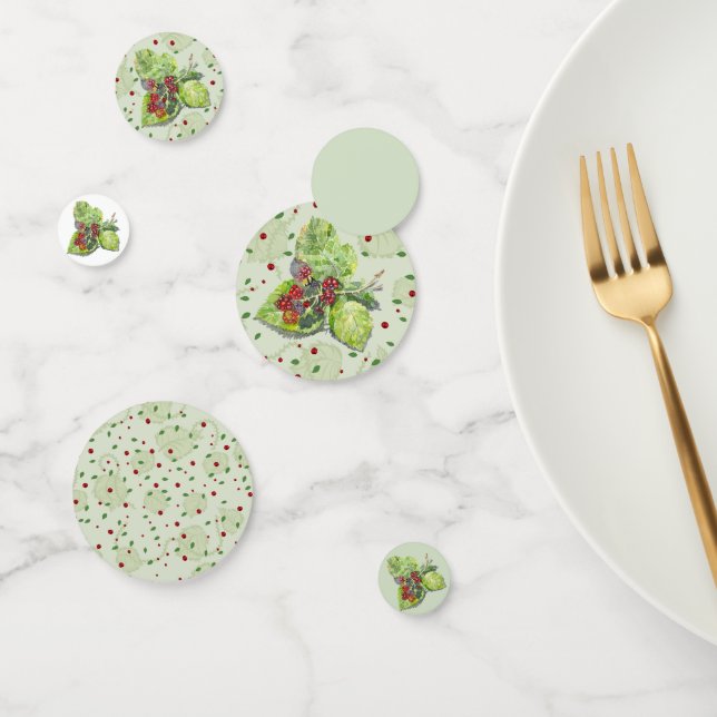 red and black blackberries confetti (Group)