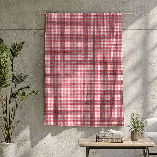 Red and Black Blanket – Classic Tartan Cabin Style (Red and Black Blanket – Classic Tartan Cabin Style)