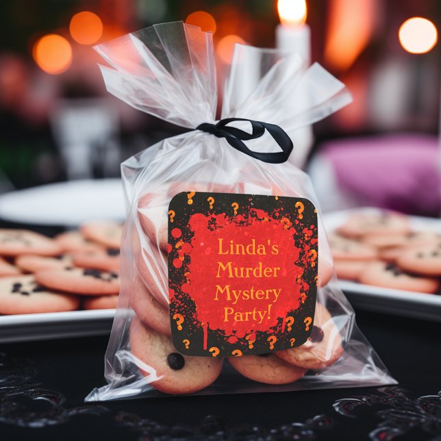 Red and Black Bloody Murder Mystery Party Sticker (Creator Uploaded)