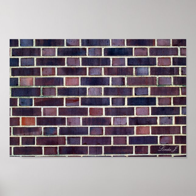 Red and Black Brick Wall Canvas or Poster (Front)