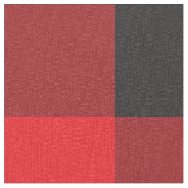 Red and Black Buffalo Chequered Plaid Rustic Fabric (Close Up)