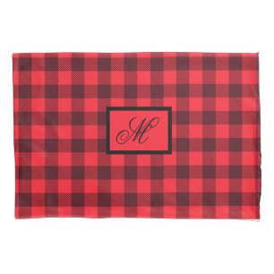 Red and Black Buffalo Lumberjack Plaid Pillow Case